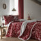 Dreams & Drapes - Copripiumino in pile con gufo rosso - letto matrimoniale (200 x 200 cm) - morbido e accogliente pile - biancheria da letto - biancheria da letto rosso bordeaux con animali della