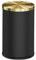 rongweiwang Poubelle Moderne - Grande Capacité pour La Cuisine Et La Salle De Bains Sac Poubelle Anneau Fixe Poubelle en Acier Inoxydable, 9L Noir Or