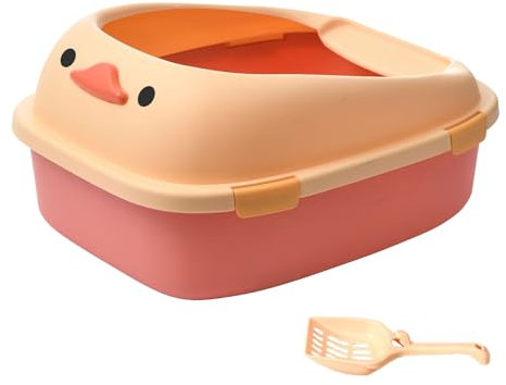 KERALI Caja De para Gatos Abierta, Cajas para Gatos para Gatos De Interior, Caja De para Gatos Alta Y Abierta, Bandeja De para Gatos, Bandeja para Gatos Grande, Contenedor De para Gat