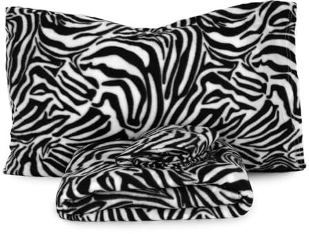 Morbidissimi Completo lenzuola Zebra in Pile Matrimoniale X109