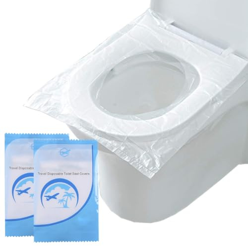 YHIJSR 50 Stück Toilettenauflage Einweg Spülbare Toilettenbezüge Toilette Auflage WC-Sitz Matte Toilettenpapier Pad Toiletten Sitzbezug