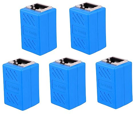 HOMSFOU 5stücke Netzwerkkabel-Extender-Adapter Netzwerk-Extender Netzwerkkabel-anschluss Netzwerk-anschluss Für Zuhause Netzwerk-Adapter Mit Vernickelten Kontakten Eingebetteten Halterunge
