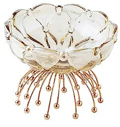 Obstschale, kreativer Obstteller aus Glas im leichten Luxusstil, für Zuhause, Wohnzimmer, Couchtisch, Teller, hochwertiges dekoratives Tablett, Desserttisch-Ornamente, Obstschale (Farbe: C) (CQ)