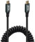 RIIEYOCA 20Gbps USB C a USB C Cable en Espiral, 100W PD de Carga Rápida de Tipo C Cable, Soporta 8K 60Hz de Transmisión de Vídeo, se Extiende Hasta 1,5 m, Apto para Coches, Bicicletas