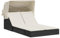 vidaXL Chaise Longue Double et auvent et Coussins Noir résine tressée