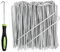 RnCop Galvanized Garden Pegs, 100 Pack 6/15cm Weed Membrane Pegs, Strong U-Shaped Ground Stakes Steel for Fixing Landscape Fabric(with 1 pick hook)