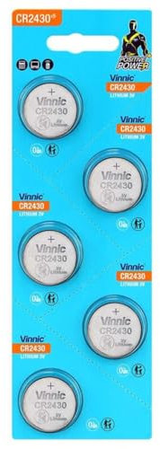 Pile Cr2430 3v Lithium- Lot De 5 Piles Cr2430 - Format Plat Et Compact - Batteries Lithium CR 2430 - Haute Qualité - Longue Durée De Vie - Puissance, Fiabilité Et Performances Garanties