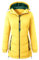 CMTOP Manteau Femme Hiver Chaude Longue Blouson À Capuche Veste Coupe Vent Mi-Long Veste Parka Zippé Hooded Manteaux Femme d'Extérieur Couleur Unie Longues Capuchon Outercoat avec Poches(Jaune,M)