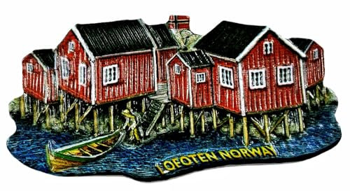 Lofoten Norwegen Tourist Souvenir 3D Kühlschrankmagnet Kühlschrankdekorationen Magnet