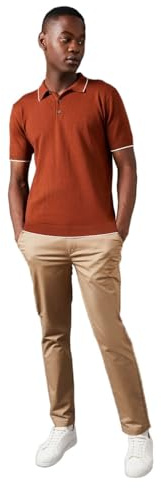Burton Slim Fit Chino Trousers, 36S, Stone