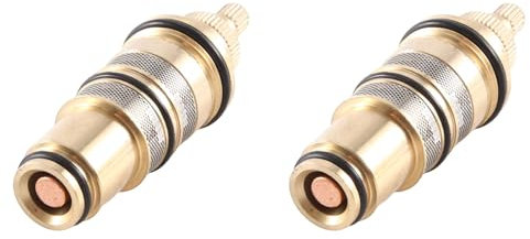 Ohewiiuk 2X Messing-Thermostatventil-Spule, Wasserhahn-Mischbatterie, Dusch-Mischventil, Wasserhahn, Dusch-Mischventil-Reparatursatz