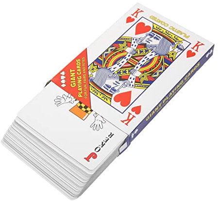 BCOATH Jumbo Spielkarten Party Spielkartenset Riesige Poker Karten Großes Satz Für Zuhause Und Bar