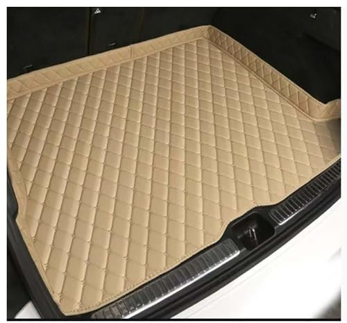 Toets Coche Alfombrillas Maletero para BMW 1 Series 4door F20 2012-2024, Cuero Funda Maletero Protector Antideslizante Bandeja Forro Maleteros Alfombra Accesorios,A/Beige