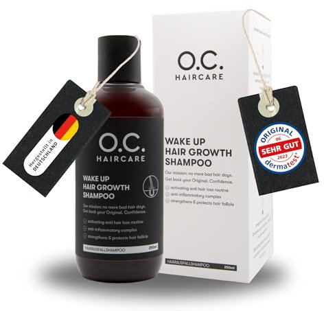O.C. HAIRCARE Wake Up Hair Growth Shampoo – Haarwachstum anregen & Haarausfall reduzieren | Mildes, sulfatfreies Shampoo mit Panthenol & Aloe Vera | Löst Rückstände an der Wurzel & pflegt die Kopfhaut