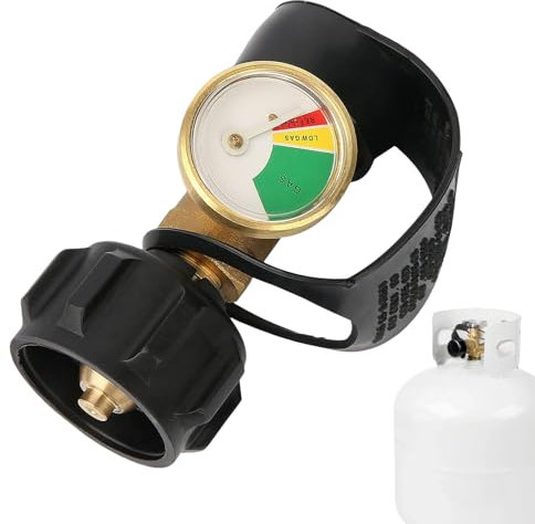 Adaptateur Propane Avec Indicateur Jauge De Bouteille De Propane Manomètre Bouteille De Gaz Indicateur De Niveau De Bouteilles De Gaz Indicateurs De Gazs Propanes Idéal Pour Les Barbecues, Camping