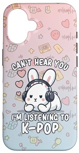 K-Pop | Ich kann Dich Nicht hören Ich höre K-Pop | Kawaii KPop Hülle für iPhone 16
