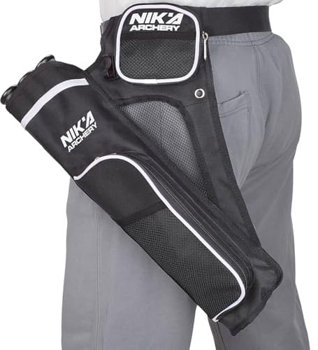 Archery Quiver 3 Protected Arrow Tubes Quivers Arrows Holder Bag Carry Bags - Adjustable Belt Waist for Youth Adults Target Practicing Outdoor