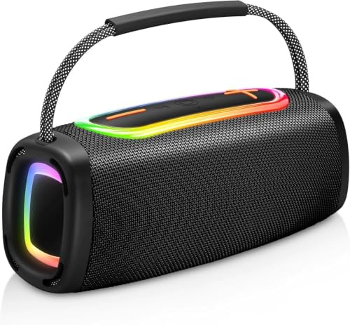 Bluetooth Speaker, 6000mah Portable Speaker with 36 Hour Playtime, Speakers Wireless Bluetooth 5.4 with Louder Volume & Enhanced Bass, Built-In Mic, Stereo Sound , Party/Gifts/Led Light for Outdoor
