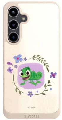 Handyhülle kompatibel mit Samsung Galaxy S24 + Hülle Silikon Case Sand Disney Princess Rapunzel Tiere