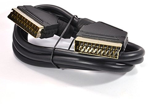 Scart Kabel 21 Polig Verbunden Schwarz Anschlusskabel Vergoldeten Anschlüsse 3 m [3 Meter/3m]