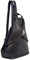 VISCONTI - Damen Leder Rucksackhandtasche - Rucksack Mittelgroß - Backpack mit Verstellbare Schultergurte - BROOKE - 18258 - Schwarz