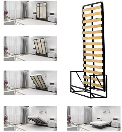 Wallbedking Classic Vertical Wall bed 4ft x 6ft 3in (120cm x 190 cm) Pull-out Murphy Space Saving wallbed, Foldaway Pull-out Hidden Folding Guest beds