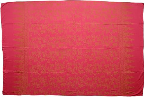 Wogeka Sarong – Blickdichtes luftiges Strandtuch in Rot für Damen & Herren als Pareo Wickelrock Cover Up Strandkleid Wrap für den Strand 58