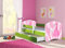 CLAMARO 'Fantasia Grün' 180 x 80 Kinderbett Set inkl. Matratze, Lattenrost und mit Bettkasten Schublade, mit verstellbarem Rausfallschutz und Kantenschutzleisten, Design: 08 Prinzessin Einhorn