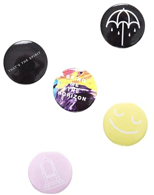 Bring Me The Horizon Mix Unisex Set of Brooches Multi-Coloured Metal