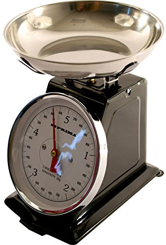 5kg Traditional Retro Mechanical Kitchen Weighing Scales (Black)