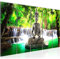 Runa Art Bild Buddha Wasserfall Wandbilder auf Vlies Leinwand 5 Teilig Wanddekoration Wohnzimmer Schlafzimmer 503556a