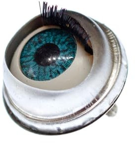 Miniblings Auge Brosche Pin Mensch Medizin Halloween Puppenauge - Handmade Modeschmuck I Anstecknadel Button Pins