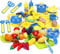 koolbitz 43 PCs kitchen toys for Toddlers Cooking Toys Dinner Set Cutting Fruits Vegetables Pretend Play Food Playset With Cookware Utensils Stove Toys Kids Girls Boys Gifts Learning Early Education