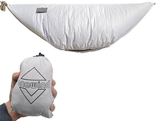 onewind Premium Hängematten-Windsack, Leichter und windfester Underquilt-Schutz für Rucksacktouren im Winter und bei kaltem Wetter, Grey