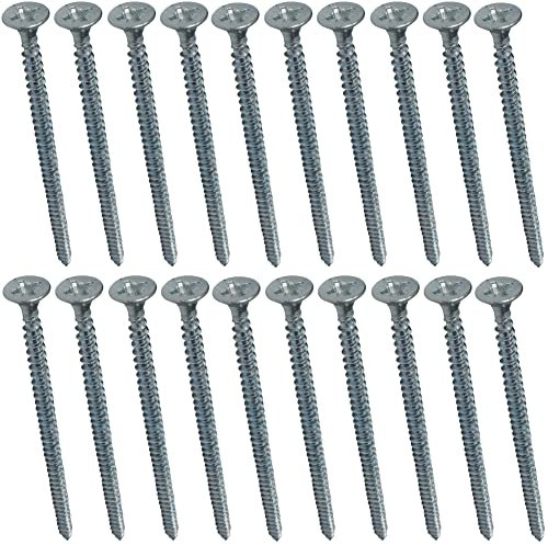 AERZETIX - C44817 - Lot de 20 - Vis à bois - Ø4x80mm - en acier zingué métal - tête fraisée - à empreinte cruciforme pozidriv - couleur argent
