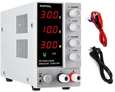 BJTYHT Fuente de alimentación Laboratorio Fuente de Corriente Continua Ajustable ESTABILIZADO Unidad de Fuente de alimentación regulada Variable de Banco Fuente 30v 10a 60v 5a Wanptek (Color : Gold)