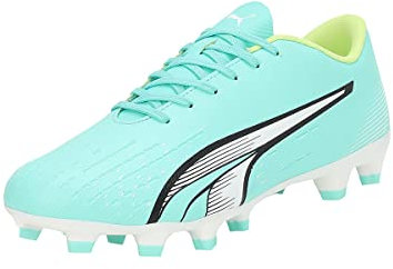 PUMA Ultra Play FG/AG, Scarpe da Calcio Uomo, Electric Peppermint White-Fast Yellow, 44.5 EU