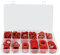 600 Pcs Fibre Washer Assorted Kit, Red Steel Paper Insulation Washer Assorted Set, 12 Sizes, with a Storage Box