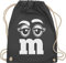 Shirtracer Turnbeutel Rucksack - Karneval & Fasching - Taschen - M und M Augen - Unisize - Dunkelgrau - wurfbeutel rosenmontag und.m faschings baumwollrucksack tasche fasent mit umhängebeutel beutel