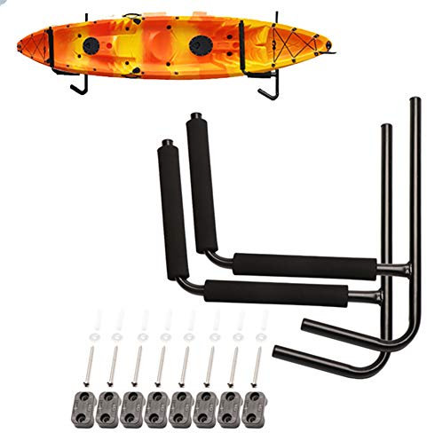 1 Set Kajak-Wandhalterung Indoor-Kajak-Aufbewahrungshaken Surfbrett-Aufbewahrungs-Wandhalter mit Schraubenzubehör zhengzilu