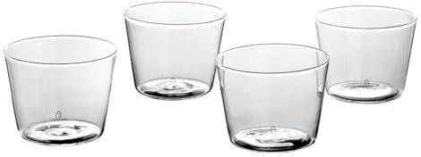 Ichendorf Milano Set di 4 Bicchieri Vino | Collezione Gotto | 20 cl | Vetro Borosilicato | Fatto a Mano