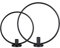 Stabkerzenhalter Ring Kerzenständer rund Metall 2 unterschiedliche Größen 2er Set Kerzenhalter für LED Stabkerzen Tafelkerzen Dinnerkerzen Tischdeko für Weihnachten Geburtstag Hochzeit