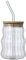 500ml/16oz Reusable Cup Bubble Tea Cup, Wide Mouth Smoothie Cups with Bamboo Lids & Straws, Glass Mason Jars Drinking Water Bottle Travel Tumblers, for Pearl Boba Juices Milk