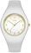 Silverora Montre Blanche pour Femme avec Bracelet en Silicone,Sport Montre Analogique avec Boucle à Aiguille pour Homme et Adolescent (Doré)