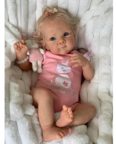 Lonian Reborn-Babypuppen für Mädchen, 45 cm, realistische Babypuppe, echte Babypuppe, die echt aussieht, weicher Körper, lebensgroße Reborn-Puppen