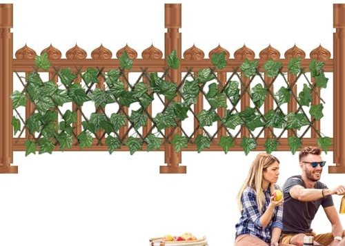 Recinzione artificiale per la privacy, 40 cm, espandibile, per la privacy, siepi artificiali per balcone, patio, decorazioni per esterni e per la casa, recinzione a reticolo