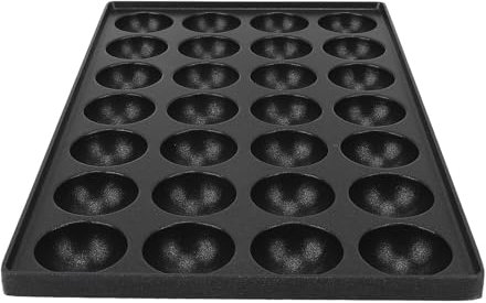 Poêle à Takoyaki, Plaque à 28 Trous pour Takoyaki, revêtement antiadhésif en Aluminium, 1.6 Demi-sphère Takoyaki pour la Cuisson, Boules de Viande de Pieuvre Japonaise