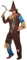 EraSpooky Costume d'épouvantail maléfique pour hommes adultes Kit de magicien en paille robe fantaisie pour jeu de rôle de fête d'halloween M