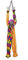 Bolvina Hängender Clown Halloween-Hängeclown 5,6 Fuß Animierter Sprechender und Schüttelnder Gruseliger Clown mit Kette, Durch Berührung Aktiviert für Halloween-Dekoration