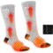 Heated Socks for Men Women,4000mAh Rechargeable Electric Heated Thermal Socks with Battery for Winter Foot Warmer Skiing Hiking Hunting (grey, one size)